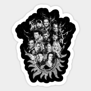 Supernatural Sketch - White Sticker